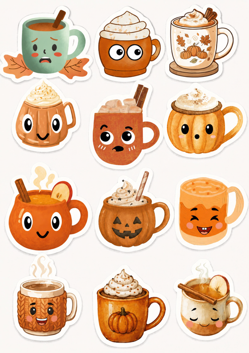 Cozy Autumn Bookish Sticker Pack | 24 Pcs Fall Reading Stickers for Book Lovers
