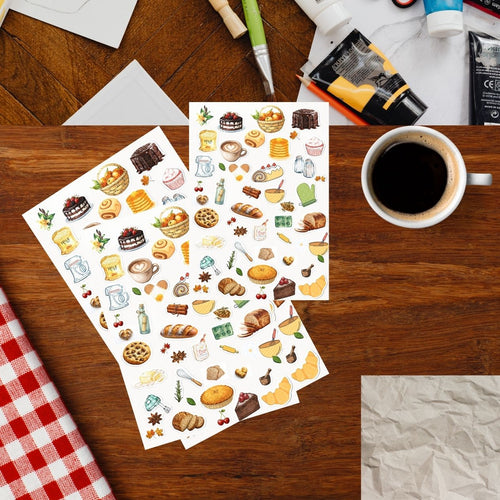 Cozy Fall Bakery Stickers | Autumn Coffee & Pumpkin Spice Stickers | Fall Food Planner Stickers | Printable Baking Clipart PNG