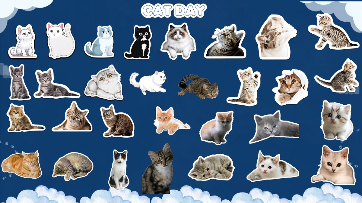 Cats Stickers Pack 30 PNG