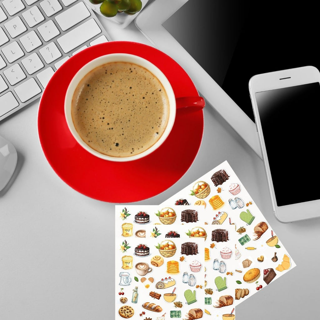 Cozy Fall Bakery Stickers | Autumn Coffee & Pumpkin Spice Stickers | Fall Food Planner Stickers | Printable Baking Clipart PNG